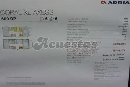Adria Coral XL Axess 600 DP